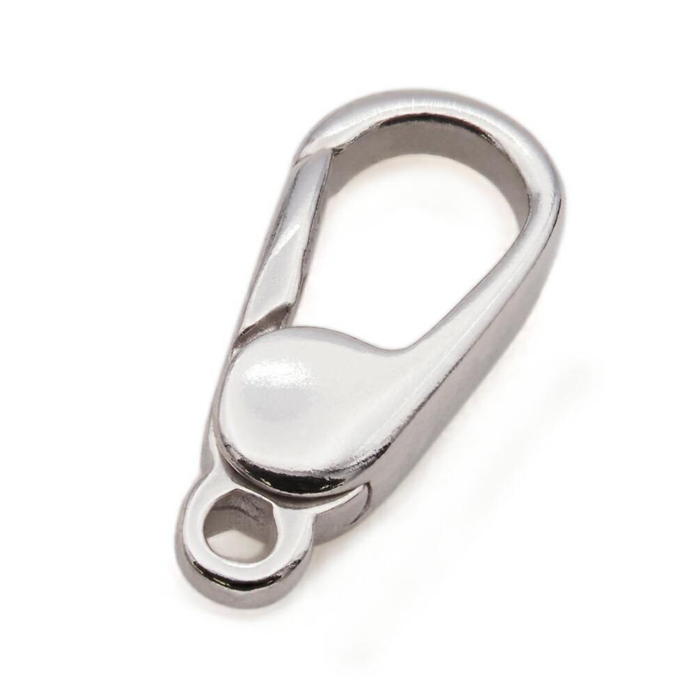 【1個売り】 留め具 18金 ホワイトゴールド フリーフック 縦8.0mm 横3.5mm カニカン カニ環 クラスプ｜手芸用品 金具 飾り パーツ 部品 K18WG k18 18k 貴金属