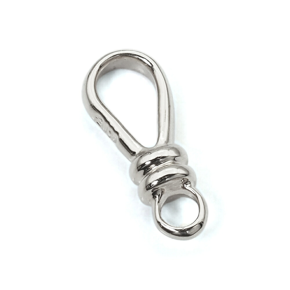【1個売り】 エンドパーツ 18金 ホワイトゴールド フック受け金具 縦8.0mm 横3.5mm 留め具|手芸用品 金具 飾り パーツ 部品 K18WG k18 18k 貴金属｜ジュエリー＆ネックレス RUBBY