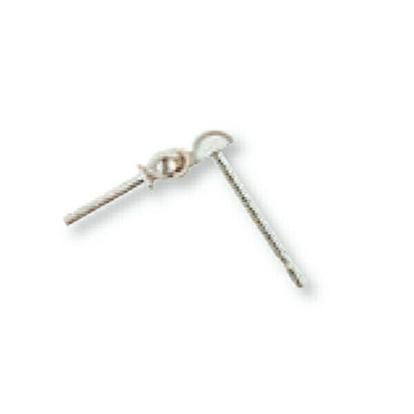 【1個売り】 ピアスパーツ 18金 ホワイトゴールド スタッドピアスパーツ つきさし付き 軸径0.70mm ピアスポスト ピアス軸｜手芸用品 金具 飾り パーツ 部品 K18WG k18 18k 貴金属