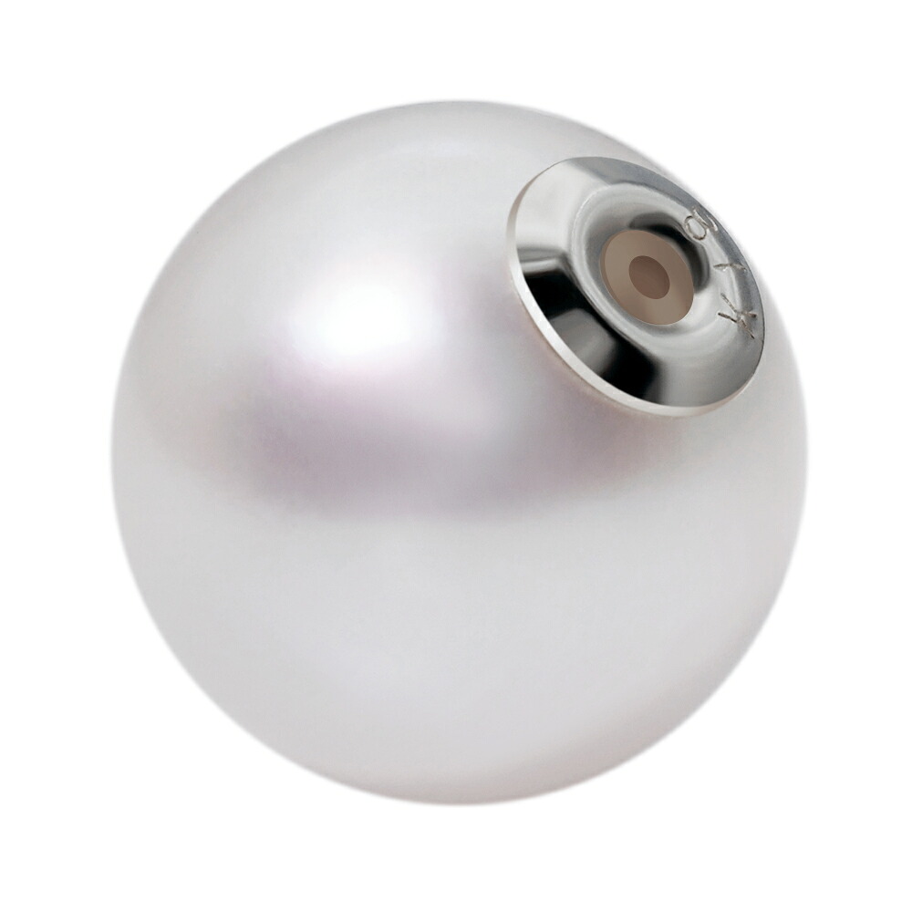 【1個売り】 ピアスキャッチ 18金 ホワイトゴールド あこや真珠キャッチ 7.5mm～8.0mm玉 シリコン入り 軸径0.7mm～0.9mm用 ピアスロック パール｜K18WG k18 18k 貴金属 ジュエリー レディース｜ジュエリー＆ネックレス RUBBY