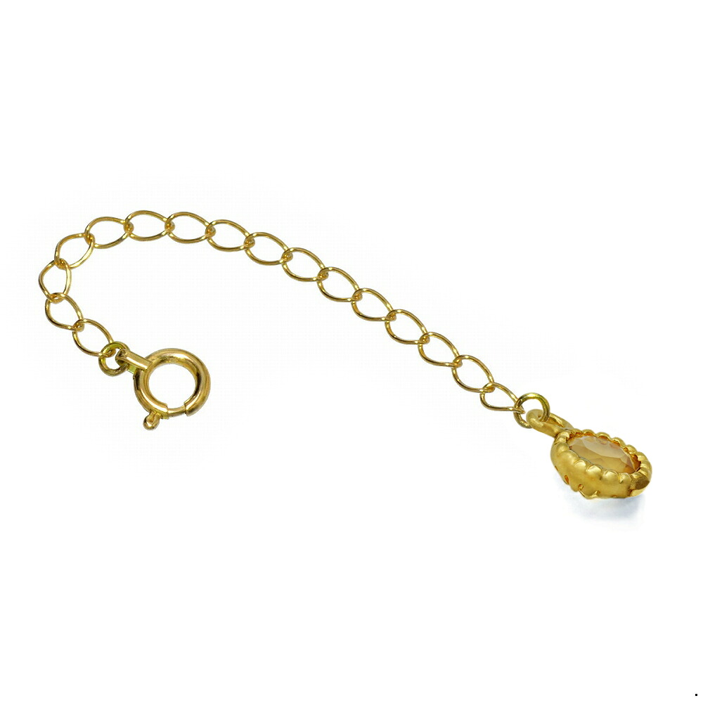 ネックレス用の延長アジャスター 18金 イエローゴールド 荒喜平(ラウンド/シトリン) 幅2.1mm 長さ5cm/7cm/10cm|鎖 K18YG k18 18k 貴金属 ジュエリー レディース メンズ|ジュエリー&ネックレス RUBBY