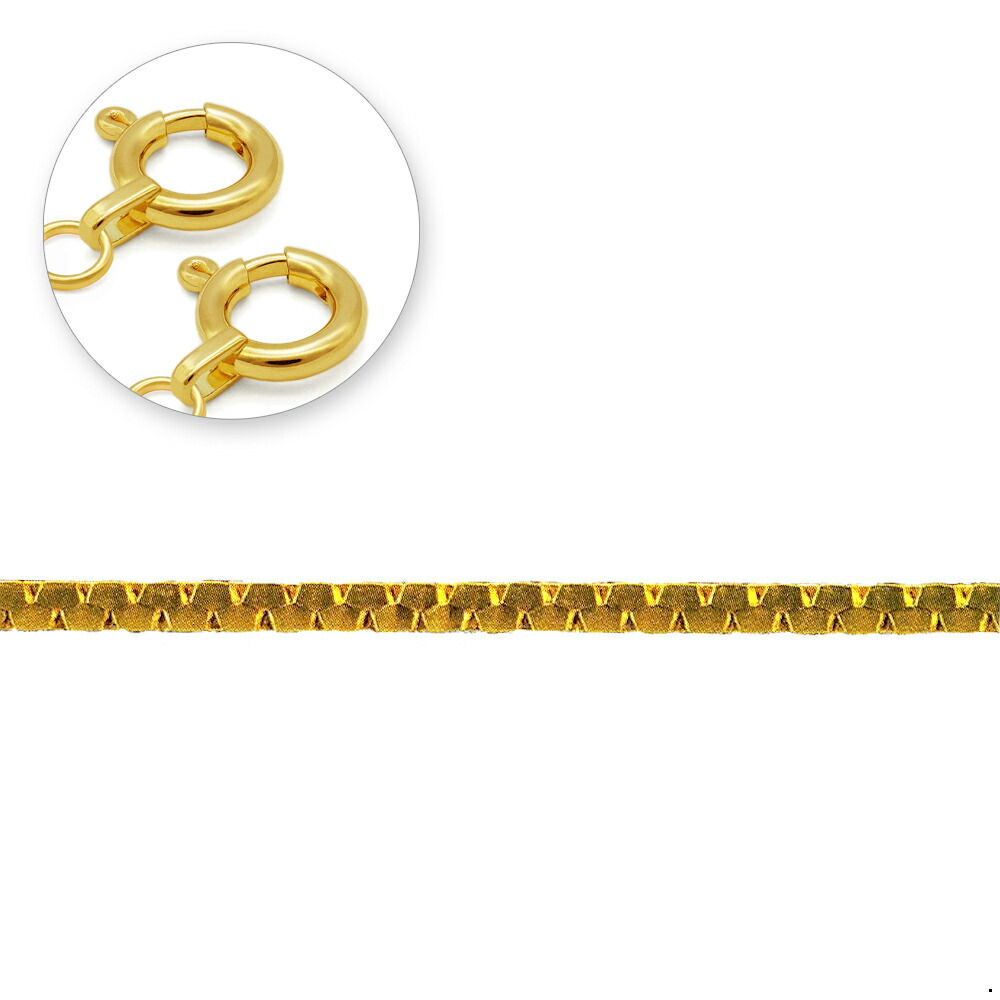 マスクチェーン 18金 イエローゴールド エチュードチェーン 幅1.75mm 長さ70cm｜鎖 K18YG k18 18k 貴金属 ジュエリー レディース メンズ