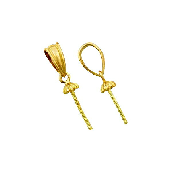 【1個売り】 バチカン付きつきさしパーツ 18金 イエローゴールド パール用ヒートン 3.5mm菊皿 ペンダントトップ用 真珠 ビーズ｜手芸用品 金具 飾り パーツ 部品 K18YG k18 18k 貴金属｜ジュエリー＆ネックレス RUBBY 19,329円