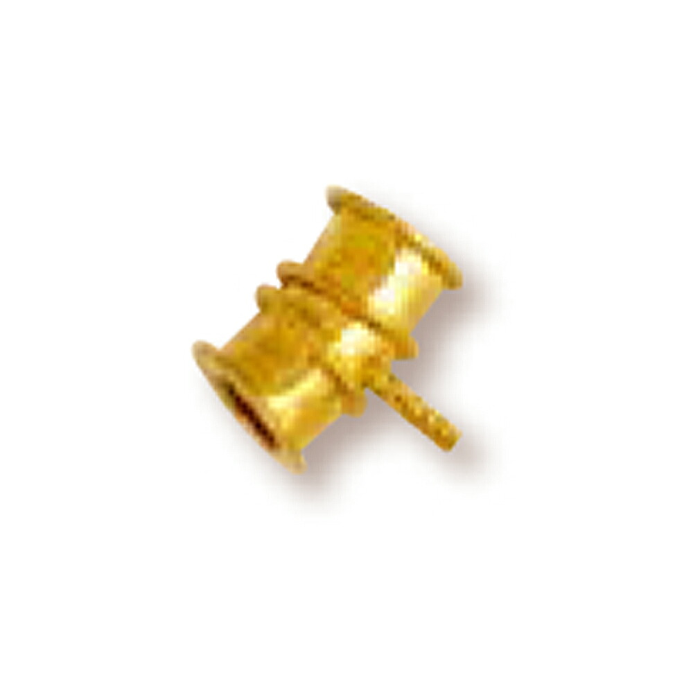 【1個売り】 バチカン 18金 イエローゴールド パイプバチカン 穴径φ2.0mm 縦7.0mm 横6.0mm ペンダントトップ用|手芸用品 金具 飾り パーツ 部品 K18YG k18 18k 貴金属|ジュエリー&ネックレス RUBBY