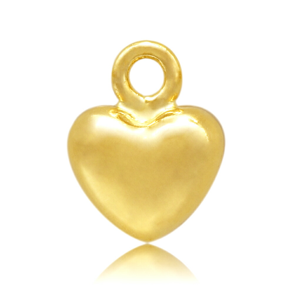 楽天市場】【1個売り】 チャームパーツ 18金 イエローゴールド ハート