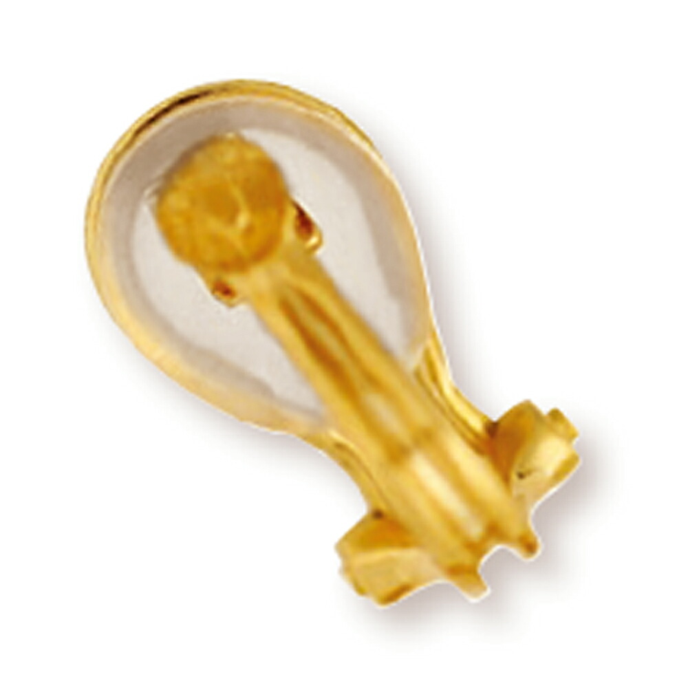 【1個売り】 イヤリングパーツ 18金 イエローゴールド イヤー・フィットパーツ つきさし付き 縦16.0mm ノンホール｜手芸用品 金具 飾り パーツ 部品 K18YG k18 18k 貴金属｜ジュエリー＆ネックレス RUBBY