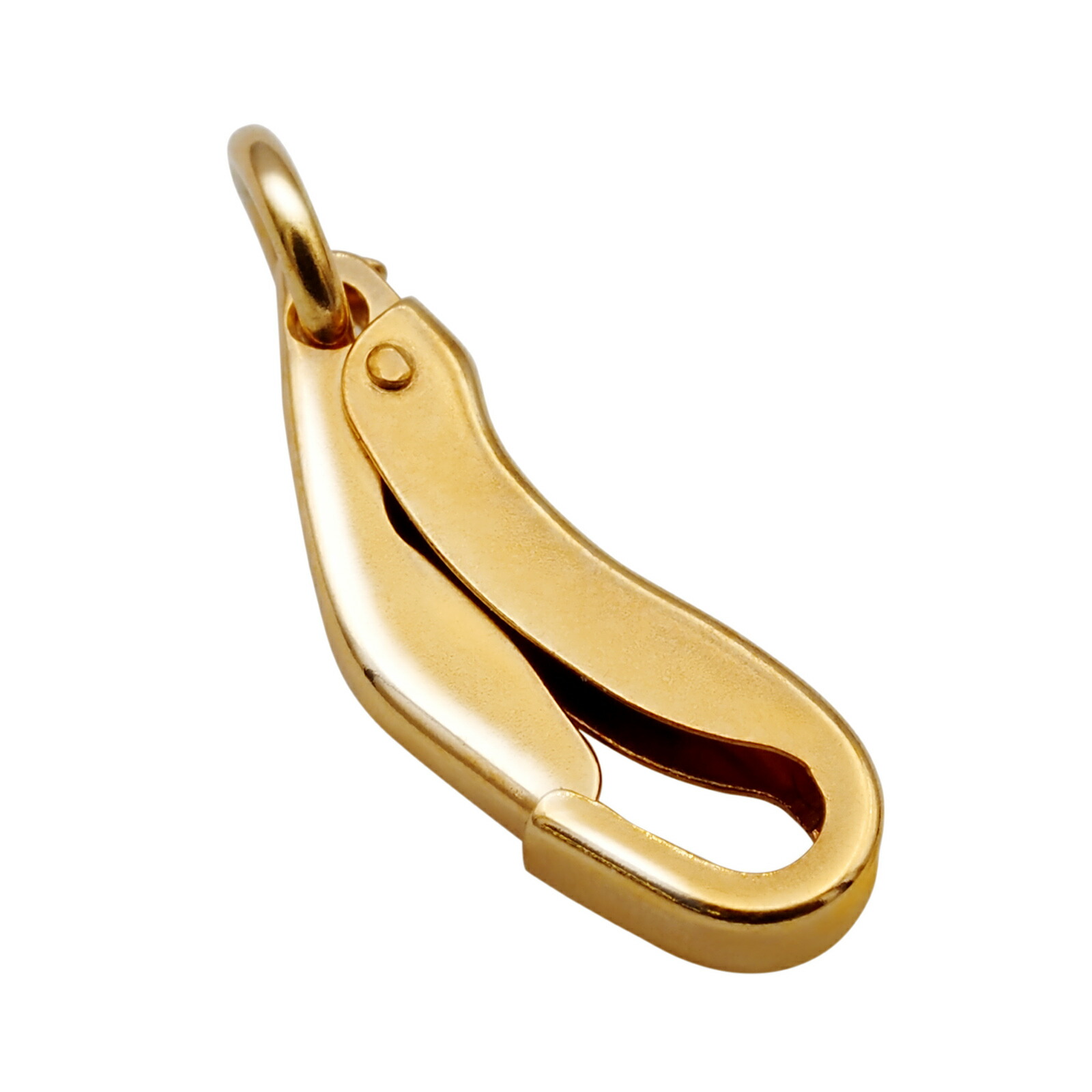 楽天市場】【1個売り】 留め具 18金 イエローゴールド 中折れ式留具 縦