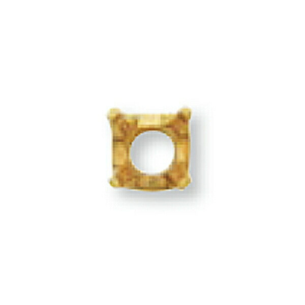 石枠 18金 イエローゴールド 5本ティファニータイプ爪空枠 底丸型 2分石用 石座 台座 シャトン｜手芸用品 パーツ K18YG 貴金属 K18リング用空枠 オーバル爪留め つやあり 5×7mm用 [20084815] | TOP