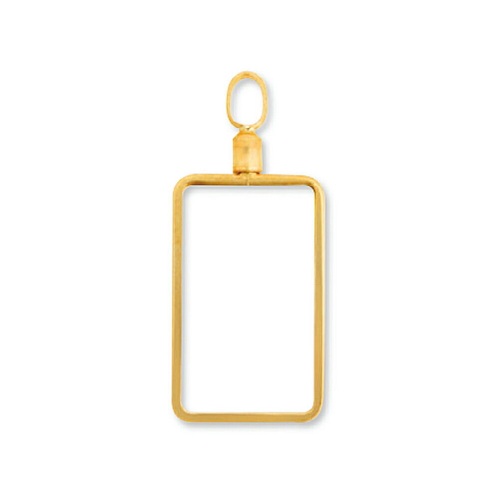 【1個売り】 コイン空枠パーツ 18金 イエローゴールド スイスSBCゴールドバー＆スイスSCBゴールドバー5g専用 ペンダントトップ枠 ネジ止め式  フレームパーツ｜手芸用品 金具 飾り パーツ 部品 K18YG k18 18k 貴金属 | ジュエリー＆ネックレス RUBBY