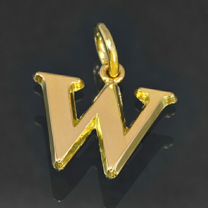 ペンダントトップ 18金 イエローゴールド W イニシャルのペンダント Mサイズ ペンダントヘッドのみ アルファベット 文字|K18YG k18 18k 貴金属 ジュエリー レディース メンズ|ジュエリー&ネックレス RUBBY