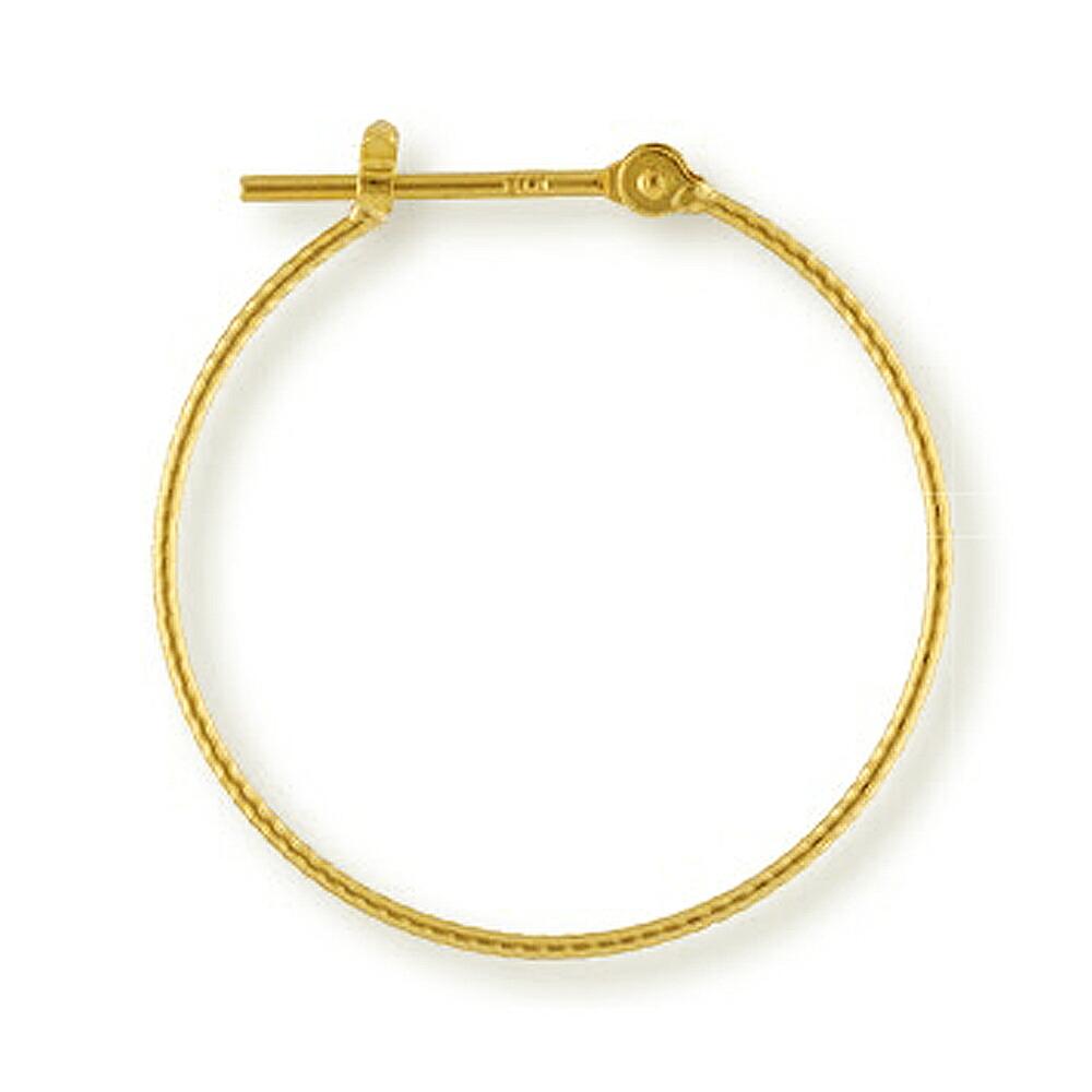 【バラ売り/1個】 ピアス 18金 イエローゴールド カット線フープピアス 直径21.5mm|K18YG k18 18k 貴金属 ジュエリー レディース メンズ|ジュエリー&ネックレス RUBBY