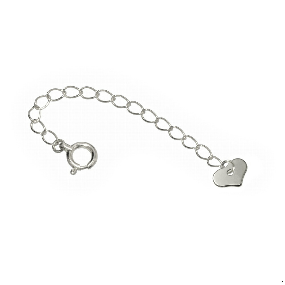 ネックレス用の延長アジャスター PT850 プラチナ 荒喜平（ハート/ワイド） 幅2.1mm 長さ5cm/7cm/10cm｜鎖 850pt 貴金属 ジュエリー レディース メンズ