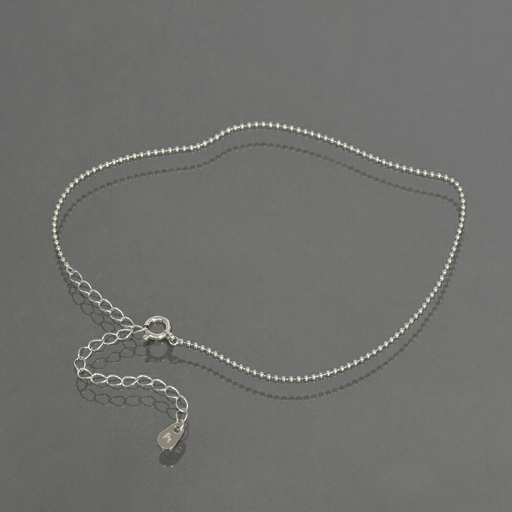アンクレット チェーン PT850 プラチナ ボールチェーン 幅1.0mm 長さ24cm｜アンクレットチェーン チェーンアンクレット 鎖 850pt 貴金属 ジュエリー レディース メンズ｜ジュエリー＆ネックレス RUBBY