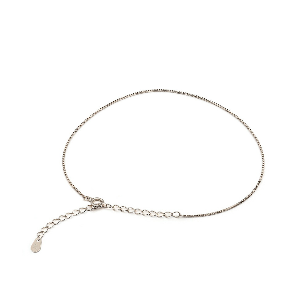 アンクレット チェーン PT850 プラチナ 小豆チェーン 幅1.1mm 長