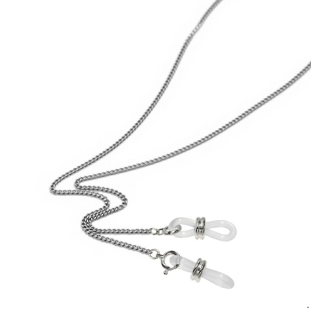 メガネチェーン PT850 プラチナ 2面カット喜平チェーン（Wドーナツ型） 幅1.3mm 長さ70cm 眼鏡チェーン｜鎖 850pt 貴金属 ジュエリー レディース メンズ