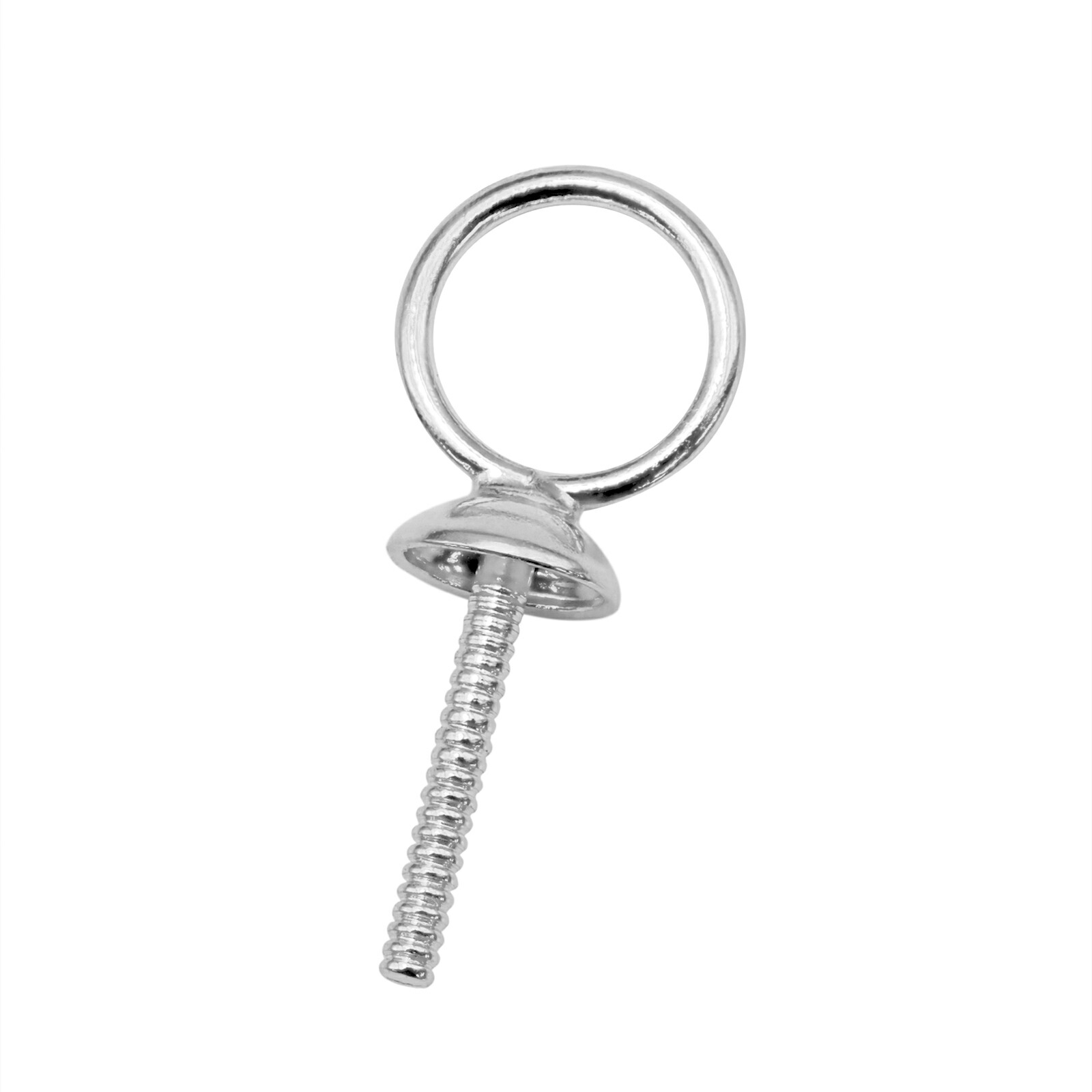 【1個売り】 つきさしパーツ PT900 プラチナ パール用ヒートン 3.0mm皿 線径0.70mm 真珠 ビーズ｜手芸用品 金具 飾り パーツ 部品 900pt 貴金属