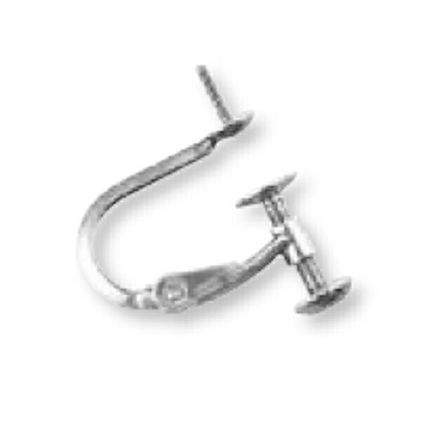 【1個売り】 イヤリングパーツ PT900 プラチナ ネジバネ式イヤリングパーツ つきさし付き 縦13.0mm ノンホール｜手芸用品 金具 飾り パーツ 部品 900pt 貴金属｜ジュエリー＆ネックレス RUBBY