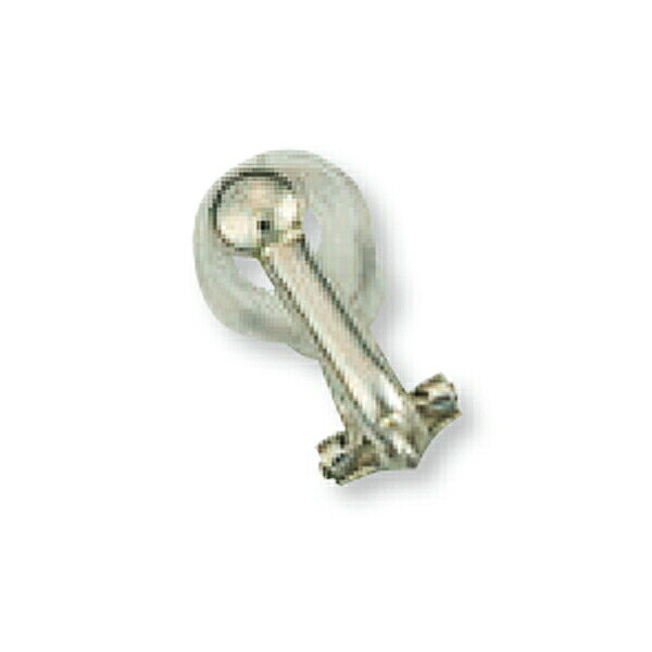 【1個売り】 イヤリングパーツ PT900 プラチナ クリップ式イヤリングパーツ 丸カン付き プレス製 縦13.0mm ノンホール｜手芸用品 金具 飾り パーツ 部品 900pt 貴金属