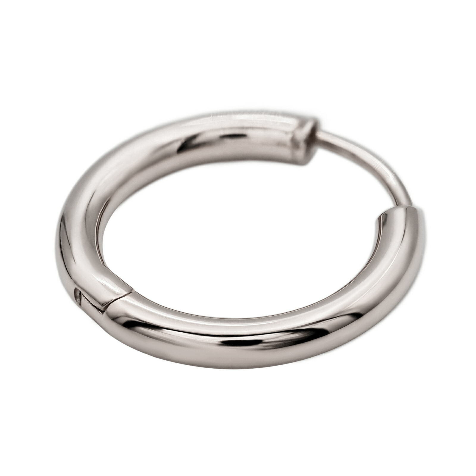 【バラ売り/1個】 ピアス PT900 プラチナ パイプフープピアス 幅2.0mm 直径15.0mm｜900pt 貴金属 ジュエリー レディース メンズ
