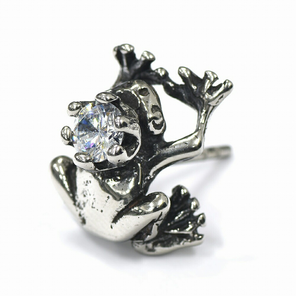 純銀杯　 木製箱入り　カエル 楽天市場】【片方】銀のカエル 通り抜けアマガエルピアス 銀製