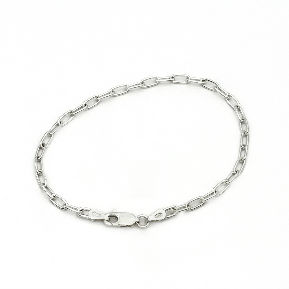 楽天市場】ブレスレット チェーン シルバー925 ロング小豆チェーン 幅