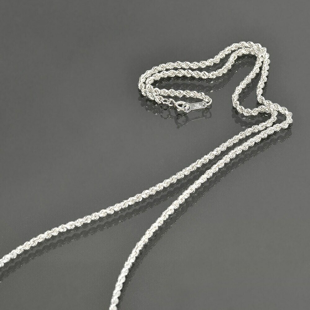 カット フレンチ ロープ チェーン 2.4mm 50cm SV925 イタリア 製
