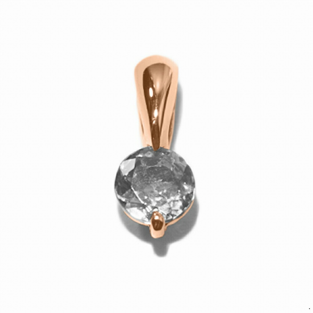 ペンダントトップ 18金 ピンクゴールド 天然石 一粒ペンダント 主石の直径約3.8mm 二本爪留め ペンダントヘッドのみ|K18PG k18 18k 貴金属 ジュエリー レディース メンズ|ジュエリー&ネックレス RUBBY