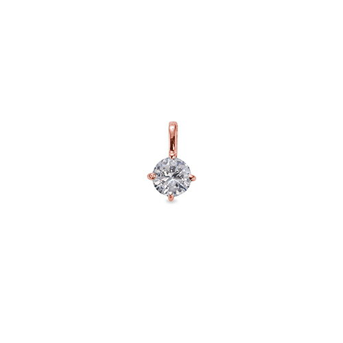 ペンダントトップ 18金 ピンクゴールド 天然石 一粒ペンダント 主石の直径約5.2mm 四本爪留め ペンダントヘッドのみ｜K18PG k18 18k 貴金属 ジュエリー レディース メンズ
