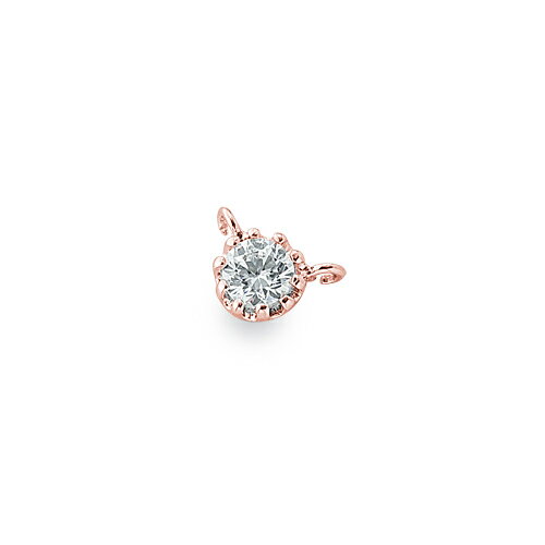 ペンダントトップ 18金 ピンクゴールド 天然石 一粒ペンダント 主石の直径約3.0mm ペンダントヘッドのみ｜K18PG k18 18k 貴金属 ジュエリー レディース メンズ