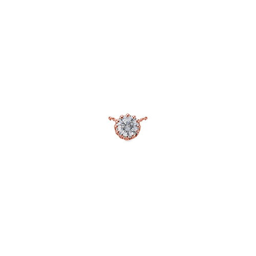 ペンダントトップ 18金 ピンクゴールド 天然石 一粒ペンダント 主石の直径約3.8mm ペンダントヘッドのみ|K18PG k18 18k 貴金属 ジュエリー レディース メンズ|ジュエリー&ネックレス RUBBY