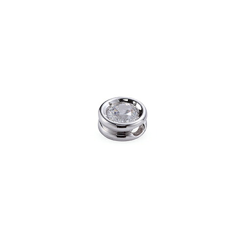 ペンダントトップ 18金 ホワイトゴールド 天然石 一粒スルーペンダント 主石の直径約5.2mm ちょこ留め ペンダントヘッドのみ｜K18WG k18 18k 貴金属 ジュエリー レディース メンズ
