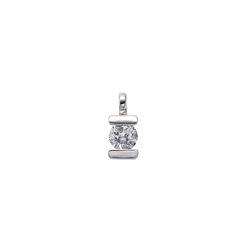 ペンダントトップ 18金 ホワイトゴールド 天然石 一粒ペンダント 主石の直径約4.4mm レール留め ペンダントヘッドのみ｜K18WG k18 18k 貴金属 ジュエリー レディース メンズ