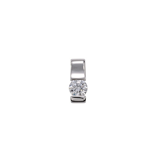 ペンダントトップ 18金 ホワイトゴールド 天然石 一粒ペンダント 主石の直径約3.8mm レール留め ペンダントヘッドのみ｜K18WG k18 18k 貴金属 ジュエリー レディース メンズ 44,514円