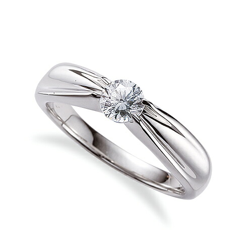 指輪 18金 ホワイトゴールド 天然石 一粒リング 主石の直径約3.8mm ソリティア 四本爪留め｜K18WG k18 18k 貴金属 ジュエリー レディース メンズ