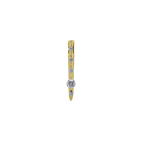 ペンダントトップ 18金 イエローゴールド 天然石 メレが並んだスティックペンダント 主石の直径約3.0mm 二本爪留め ペンダントヘッドのみ｜K18YG k18 18k 貴金属 ジュエリー レディース メンズ