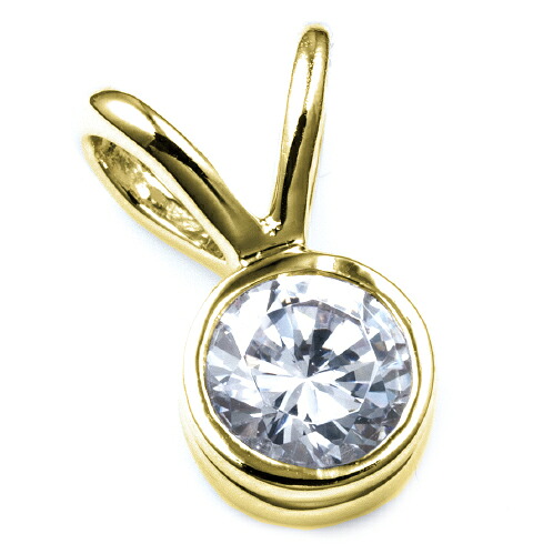 ペンダントトップ 18金 イエローゴールド 天然石 一粒ペンダント 主石の直径約5.2mm ダブルバチカン 二段腰 伏せ込み ペンダントヘッドのみ｜K18YG k18 18k 貴金属 ジュエリー レディース メンズ｜ジュエリー＆ネックレス RUBBY