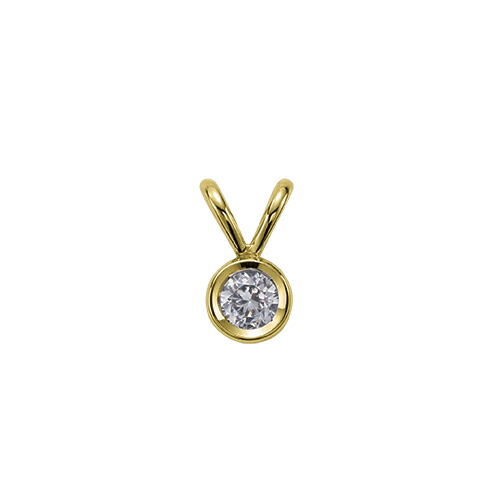 ペンダントトップ 18金 イエローゴールド 天然石 一粒ペンダント 主石の直径約4.4mm ダブルバチカン ちょこ留め ペンダントヘッドのみ｜K18YG k18 18k 貴金属 ジュエリー レディース メンズ
