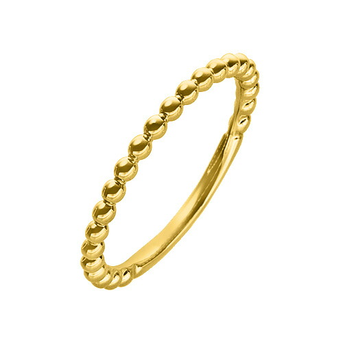 指輪 18金 イエローゴールド ボールが連なったデザインリング 幅1.5mm｜K18YG k18 18k 貴金属 ジュエリー レディース メンズ