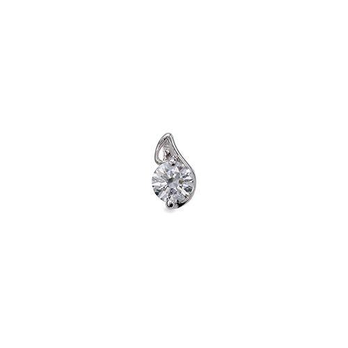 ペンダントトップ PT900 プラチナ 天然石 J イニシャルモチーフの一粒ペンダント 主石の直径約4.4mm ペンダントヘッドのみ｜900pt 貴金属 ジュエリー レディース メンズ