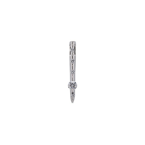 ペンダントトップ PT900 プラチナ 天然石 メレが並んだスティックペンダント 主石の直径約3.0mm 二本爪留め ペンダントヘッドのみ｜900pt 貴金属 ジュエリー レディース メンズ
