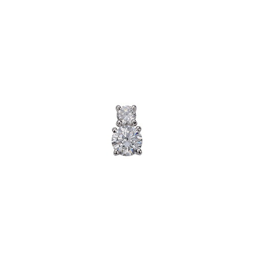 ペンダントトップ PT900 プラチナ 天然石 二粒ペンダント 主石の直径約4.4mm 四本爪留め ペンダントヘッドのみ｜900pt 貴金属 ジュエリー レディース メンズ