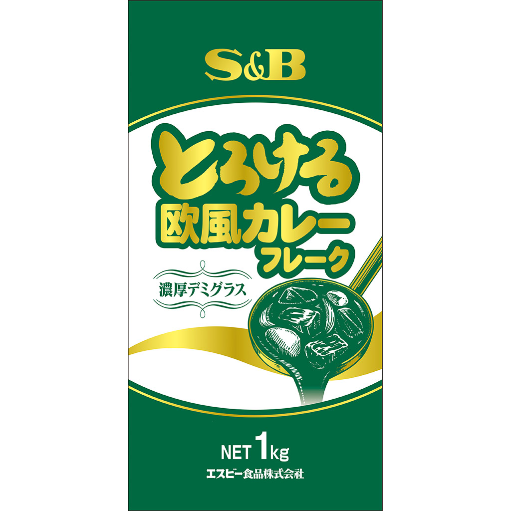 楽天市場】【公式】S&B とろけるカレーフレーク 中辛 1kg 業務用 1個