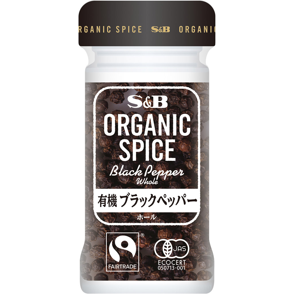 楽天市場】S&B ORGANIC SPICE 有機ブラックペッパー（ホール） 26g