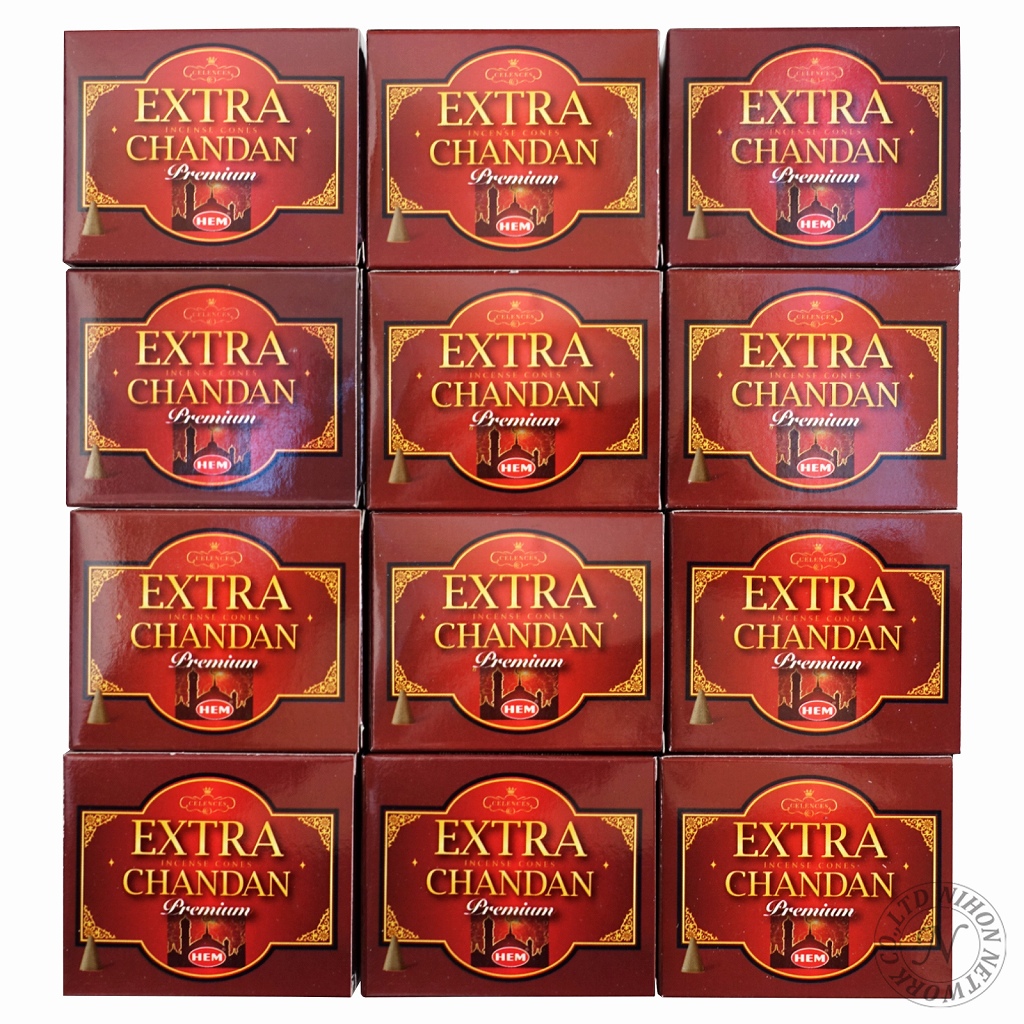 楽天市場】お香 コーン 送料無料 HEM チャンダン コーン 12箱セット