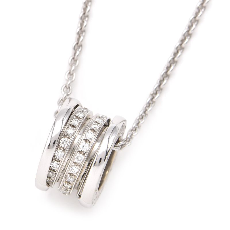 楽天市場】[返品OK]ブルガリ ビーゼロワンダイヤネックレス K18WG