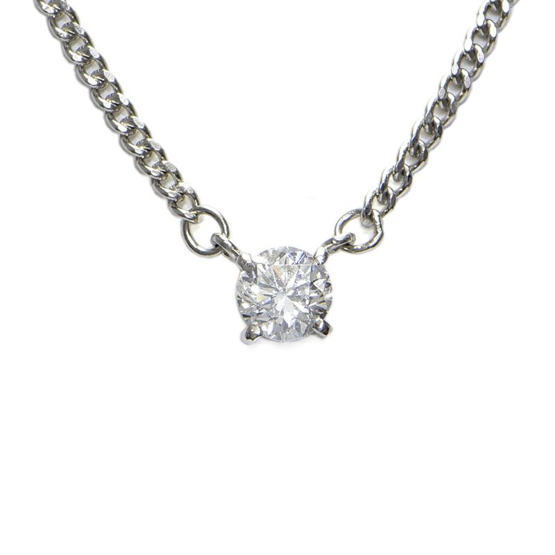 [返品OK] 0.26ct天然ダイヤモンドネックレス Pt850 1粒ダイヤネックレス 1Pダイヤ 1粒ダイヤ ソリティアネックレス プラチナ 地金4.0g 【中古】【送料無料】｜コレクションシバ