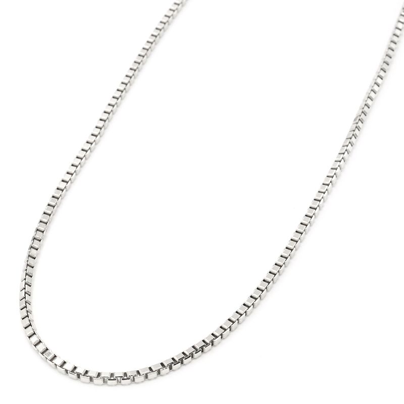 [返品OK] ベネチアンチェーンネックレス Pt850 ベネチアンネックレスチェーン ボックスチェーンネックレス 40cm プラチナ地金13.8g 【中古】【送料無料】