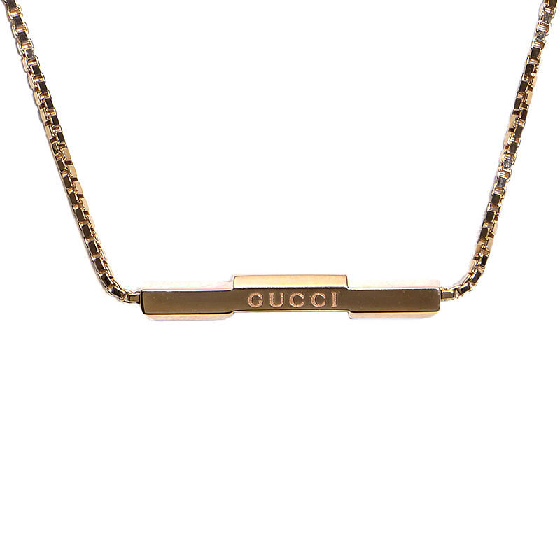 [返品OK] グッチ リンクトゥラブネックレス? 662108 J8500 5702 K18PG Gucci Link to Love ネックレス バー ピンクゴールド 地金5.4g 【中古】【送料無料】