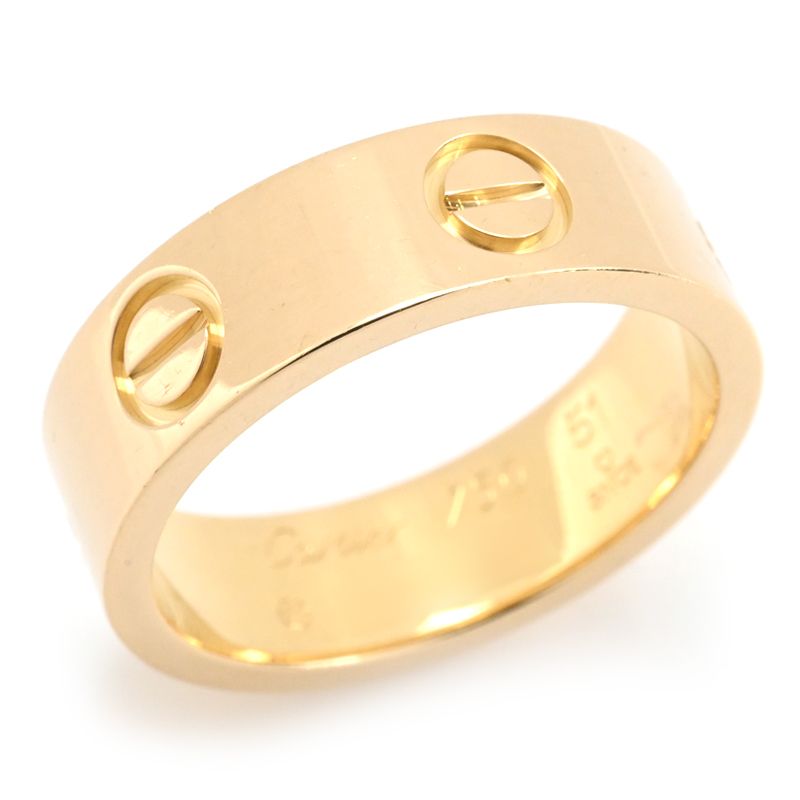 [返品OK] カルティエ ラブリング クラシックモデル #51 11号 K18YG LOVEリング MM B4084600 ビスモチーフ イエローゴールド 地金6.7g 【中古】【送料無料】｜コレクションシバ 119,900円