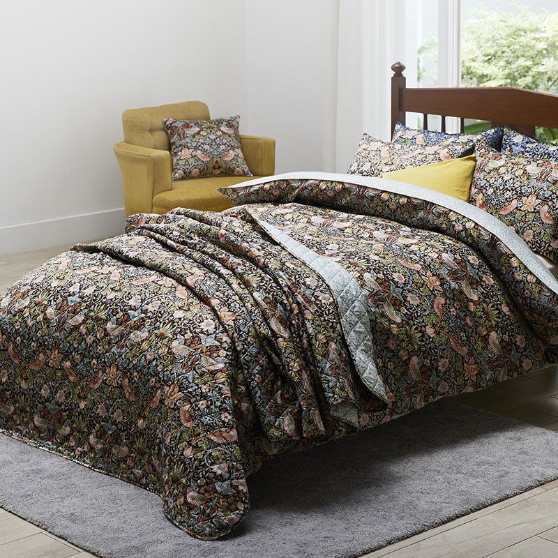 西川 ベッドスプレッド シングル 180✕260cm 24+ ベッドスプレッド(（シングル）180x260cm グレー): 布団